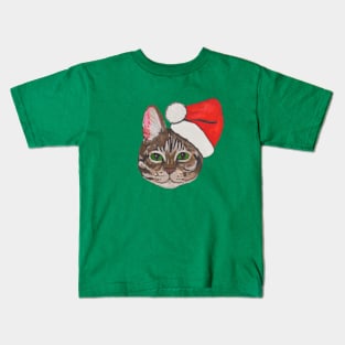 Santa cat Kids T-Shirt